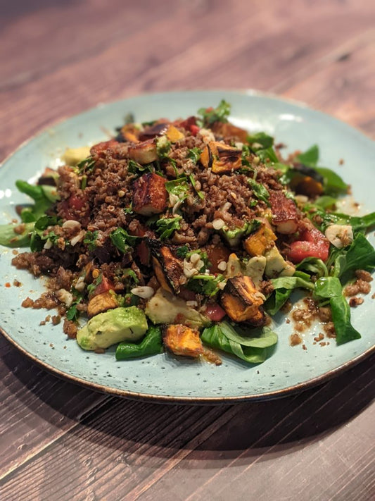 Argentinischer Sommersalat mit Hack Allerlei & Chimichurri-Dressing