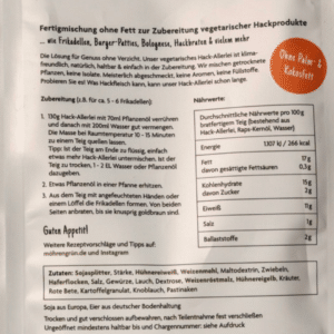 Hack-Allerlei besteht aus pflanzlichen Inhaltsstoffen